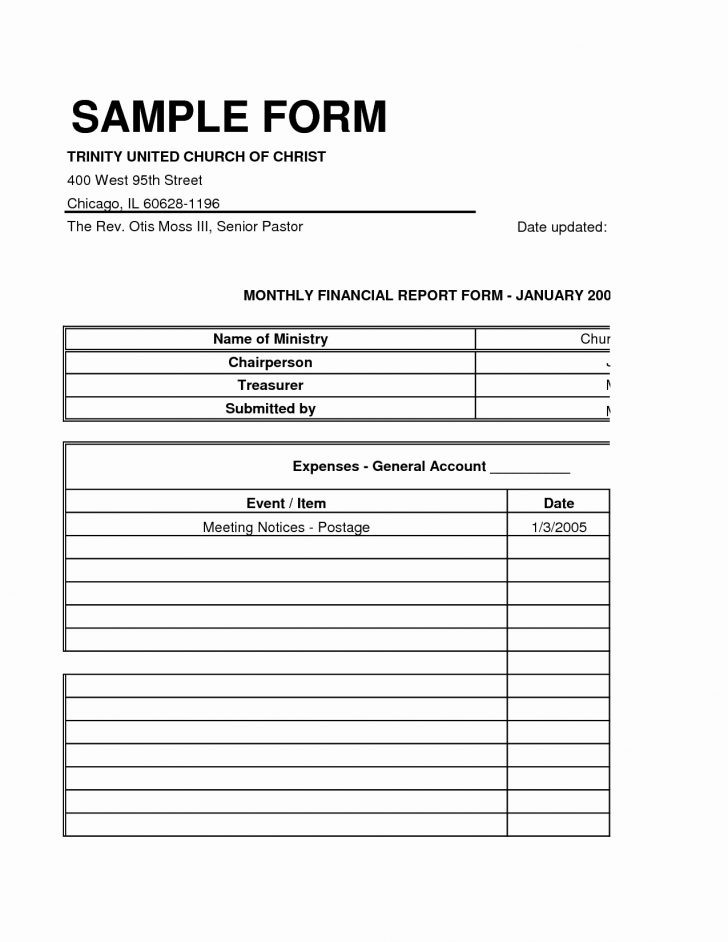 Small Business Financial Statement Template And Best S Of Church Document