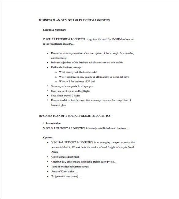 Small Business Plan Template 17 Free Sample Example Format Document Mini