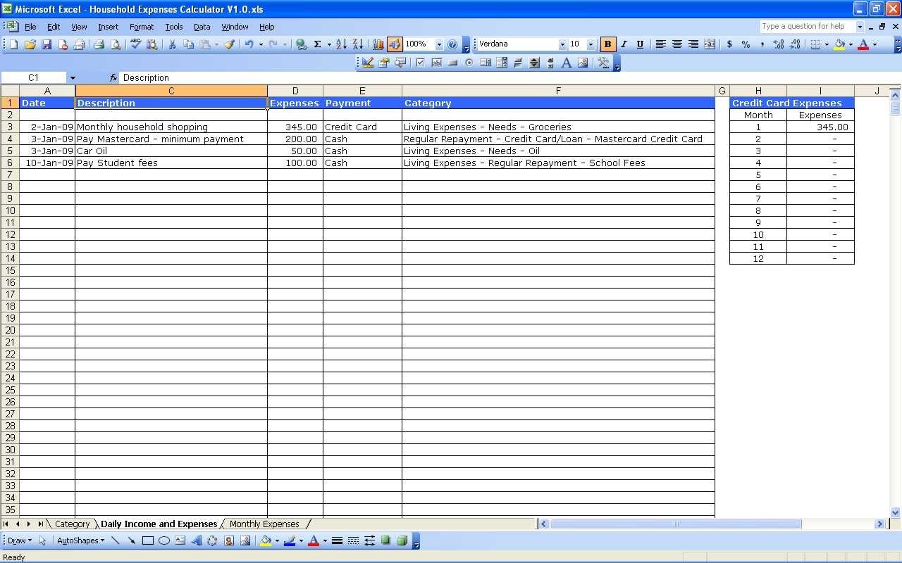 Small Business Spreadsheet For Income And Expenses Sosfuer Document