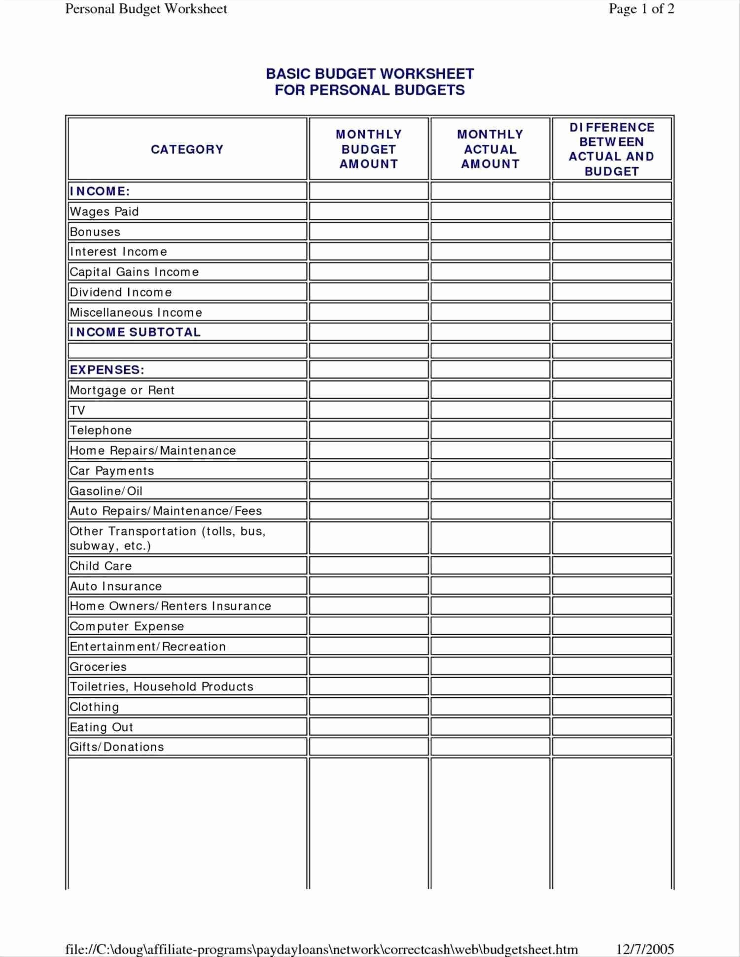 Small Church Budget Sample Austinroofing Us Document