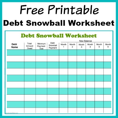 Snowball Budget Free Printable