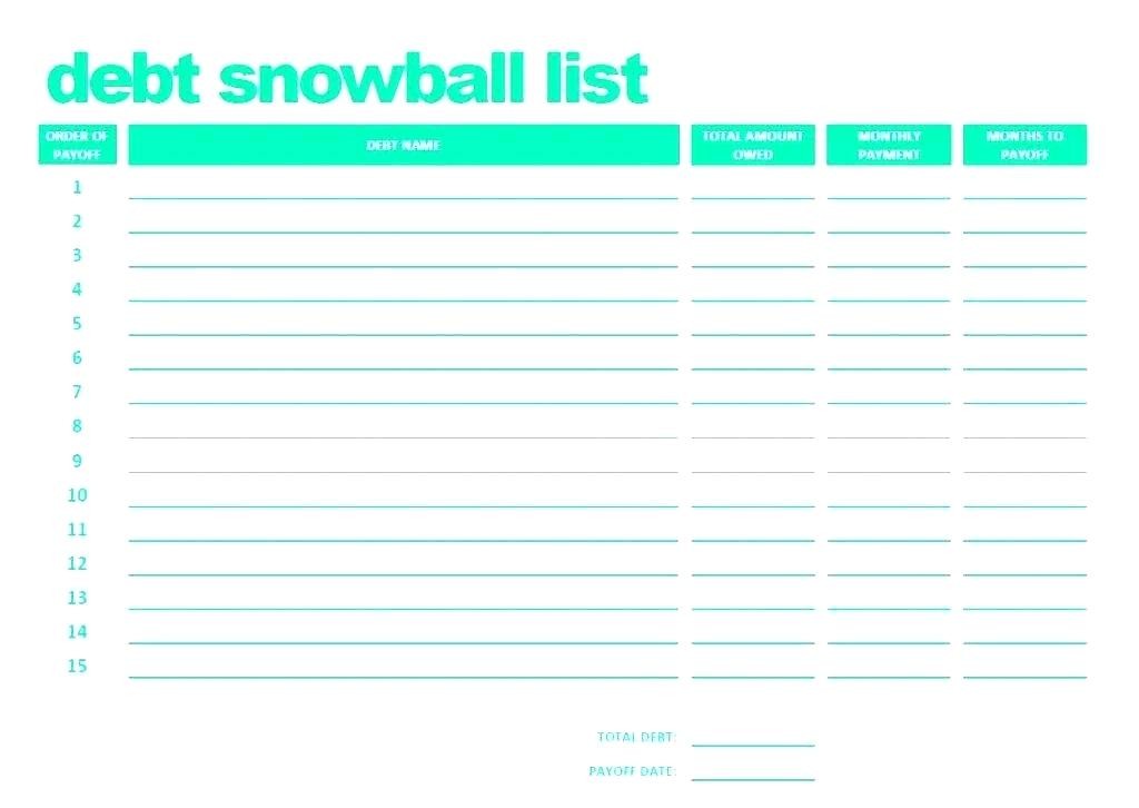 Snowball Effect Debt Spreadsheet Payment Method Document Google Docs