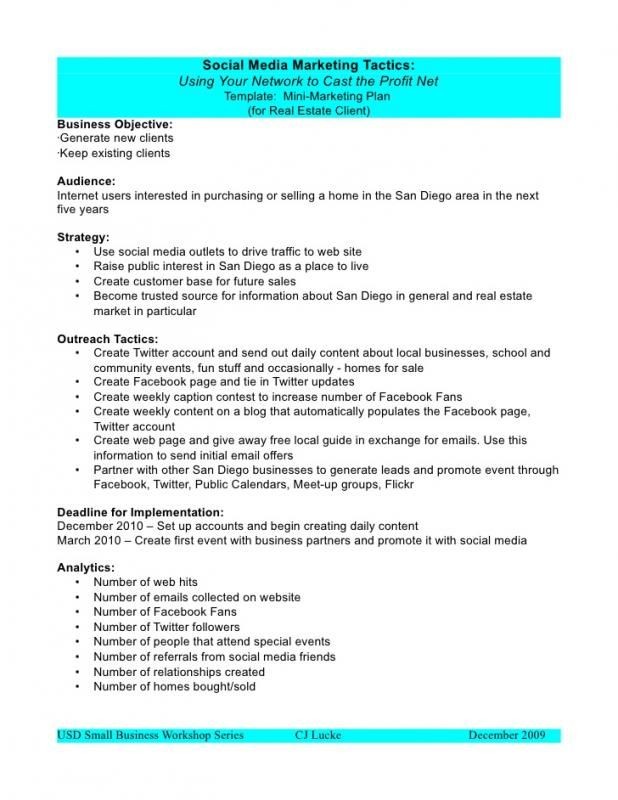 Social Media Proposal Template Pinterest Sample Resume Document Mini Marketing