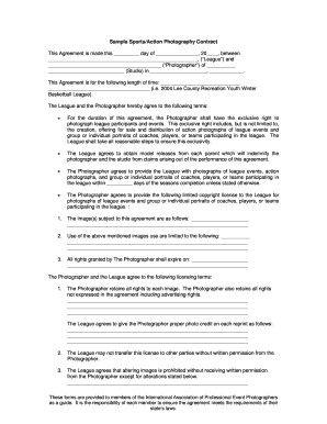 Sports Contract Template Fill Online Printable Fillable Blank Document