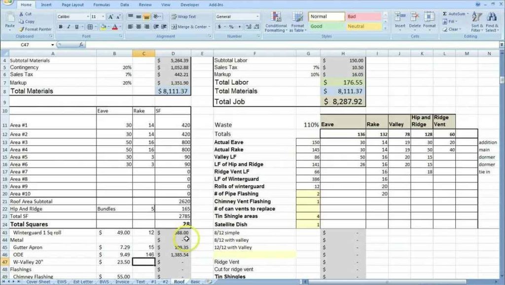 Structural Steel Estimating Spreadsheet As Templates Document Template
