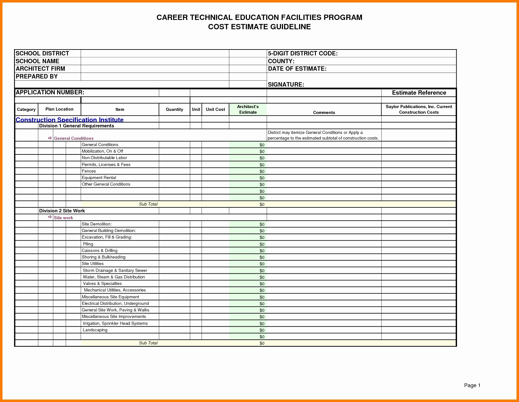 Structural Steel Estimating Spreadsheet Beautiful Document