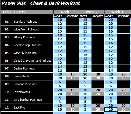 Stuttering John Smith P90X Blog Week 3 Chest And Back Workout Document P90x