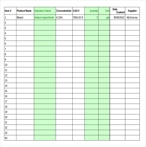 Supply Inventory Template 19 Free Word Excel PDF Documents Document Office Supplies