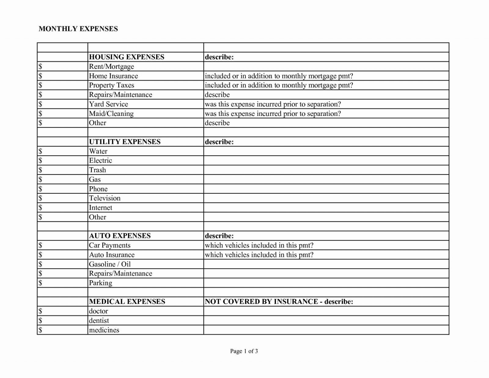 Tax Deduction Spreadsheet Template Excel Collections Document