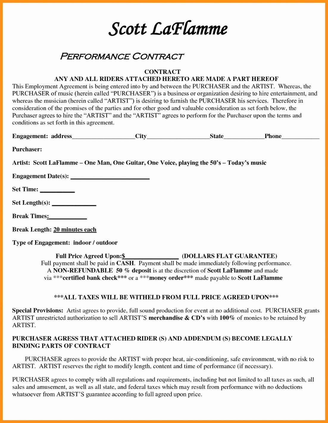Team Contracts Template Best Of Dance Contract Document