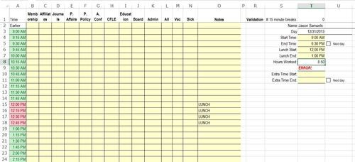 Tech Thoughts Time Study Tracking Template Excel Spreadsheet Document