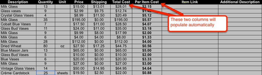 Template Tuesday Comparing Costs Of Items For Your Wedding Document Venue Cost Comparison Spreadsheet
