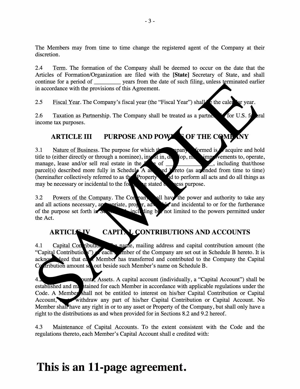 Texas Limited Liability Company Operating Agreement Fresh Llc Document
