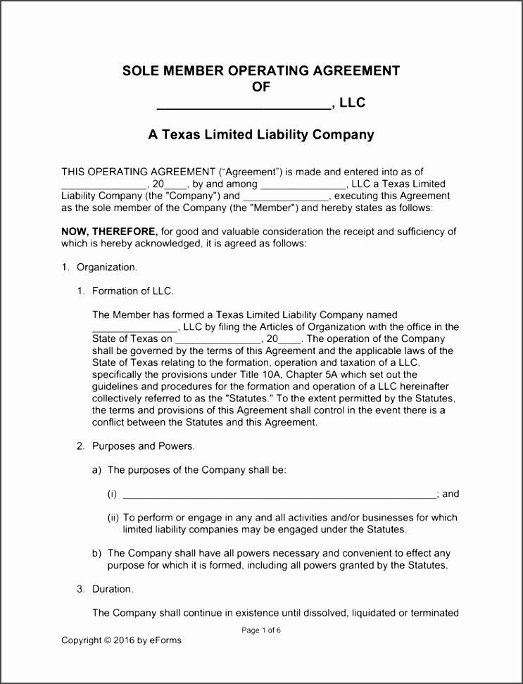 Texas Llc Operating Agreement Template Cdpc Best Of Free Document Form