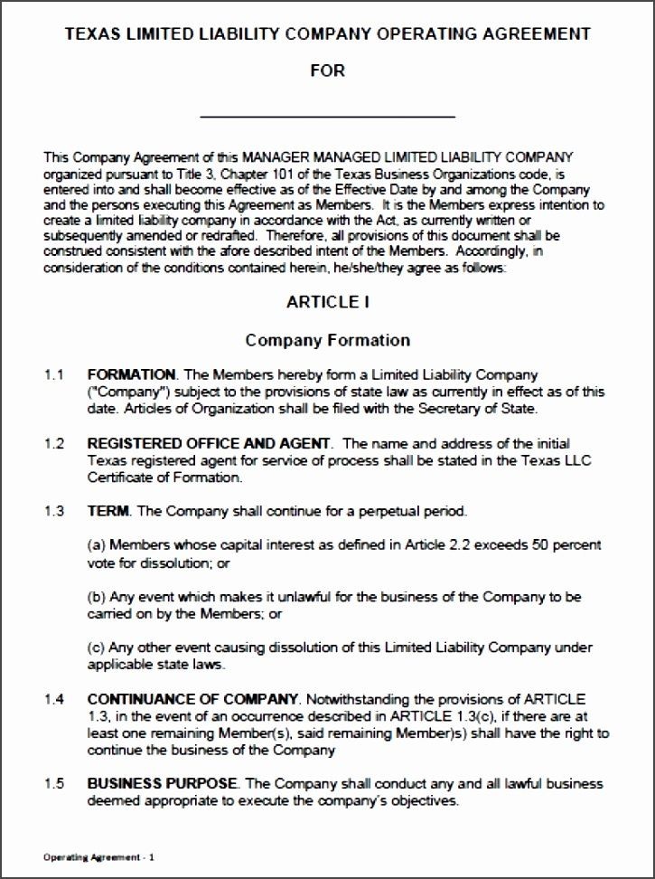 Texas Llc Operating Agreement Template Guqnv Lovely Download Document Limited Liability Company