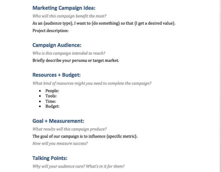 The Best Marketing Campaign Template For Success CoSchedule Document