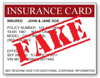 The Dangers Of Fake Auto Insurance Cards Document Car