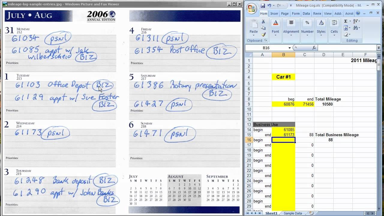 The Easiest Way To Keep A Mileage Log For Tax Deductions YouTube Document Spreadsheet Taxes