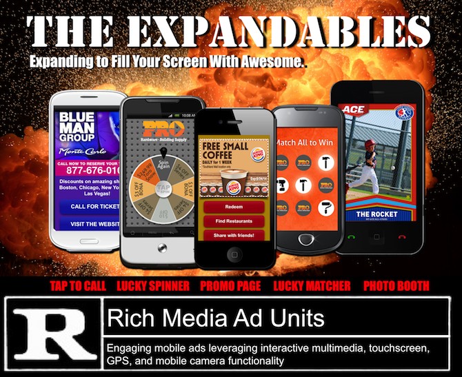 THE EXPANDABLES Mobile Rich Media Ads Examples FunMobility Blog Document Advertising