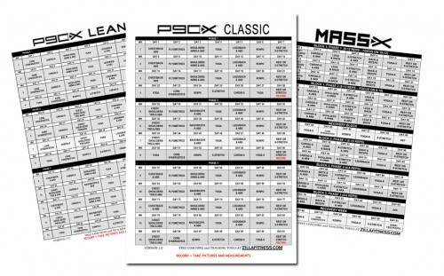 The P90X Workout Schedule PDF Classic Lean Doubles Document P90x Log Sheets