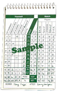 The Round File Golf Stats Log Booklet From Pin High Document Stat Tracker Book