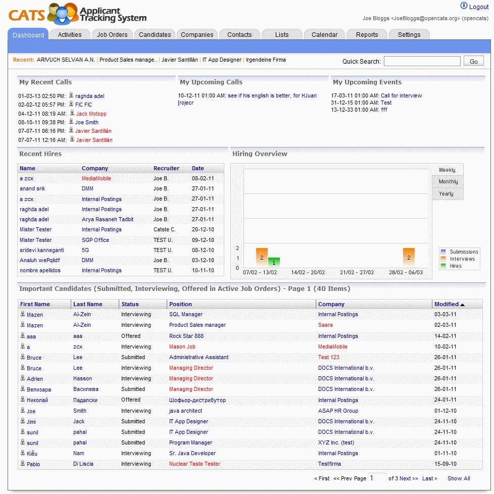 The Top 8 Free Open Source Applicant Tracking Software Solutions Document Spreadsheet Download