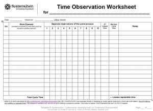 Time Study Sheet Sivan Crewpulse Co Document And Motion Template Excel