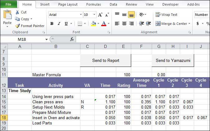 Time Study Template Timer Pro Professional Document Excel