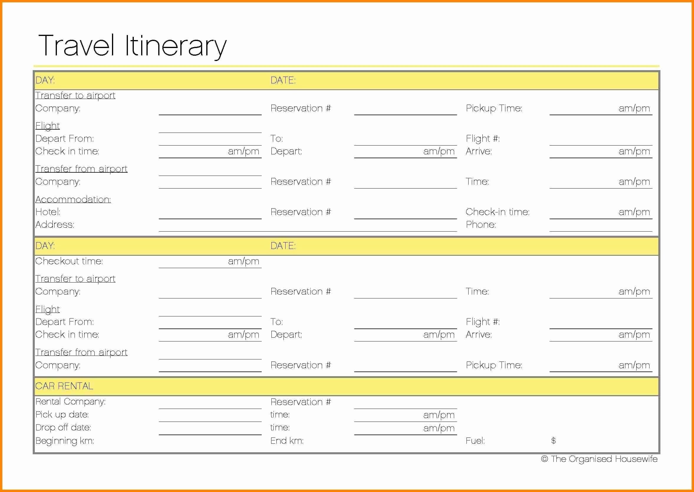 Travel Itinerary Template Google Docs Charlotte Clergy Coalition Document