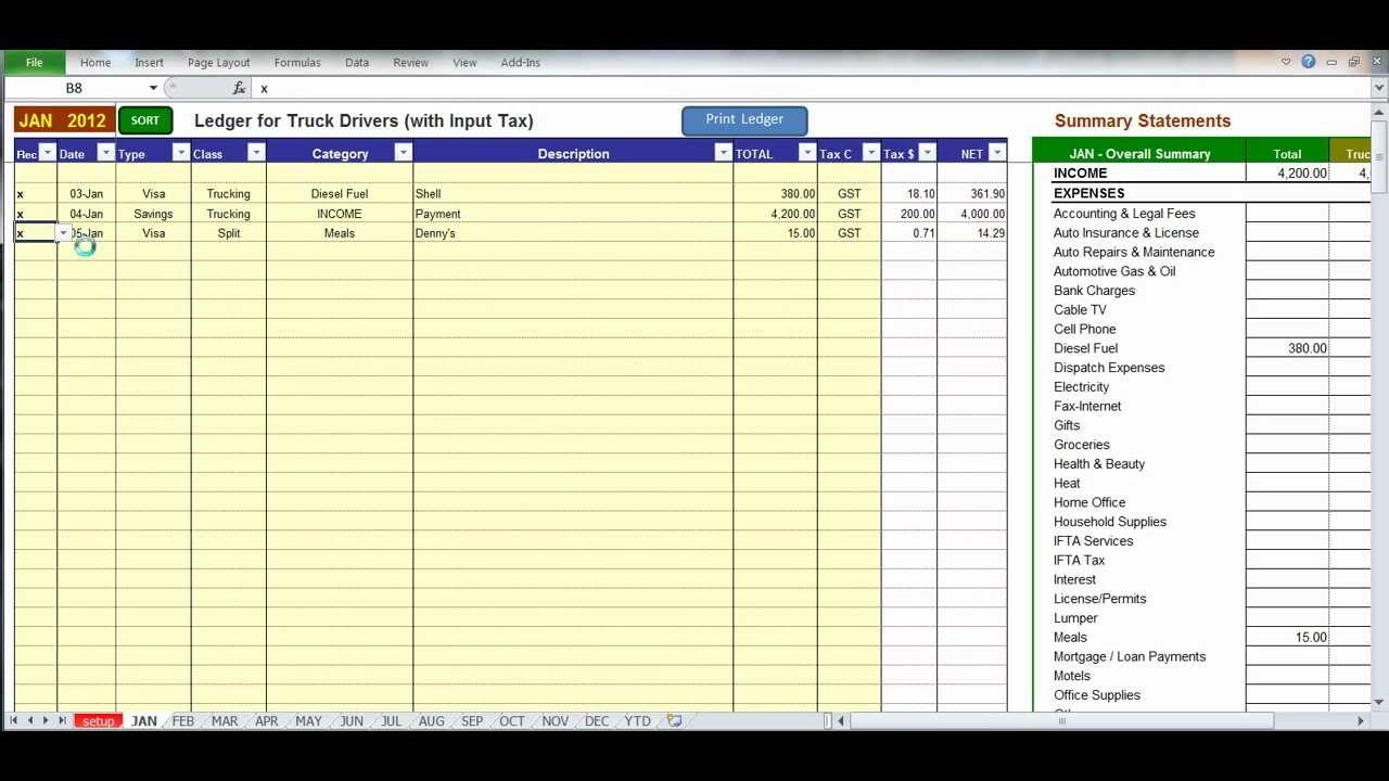 Trucker Driver Bookkeeping Software For Canadian Truckers Owner Document Trucking Accounting
