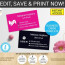 Uber Lyft Business Card And Cards Etsy Document Template