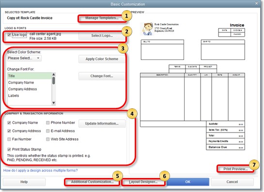 Use And Customize Form Templates QuickBooks Learn Support Document Quickbooks Gallery