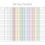 Vacation Tracking Spreadsheet With Monthly Bill Pay Checklist Free Document Printable Paying