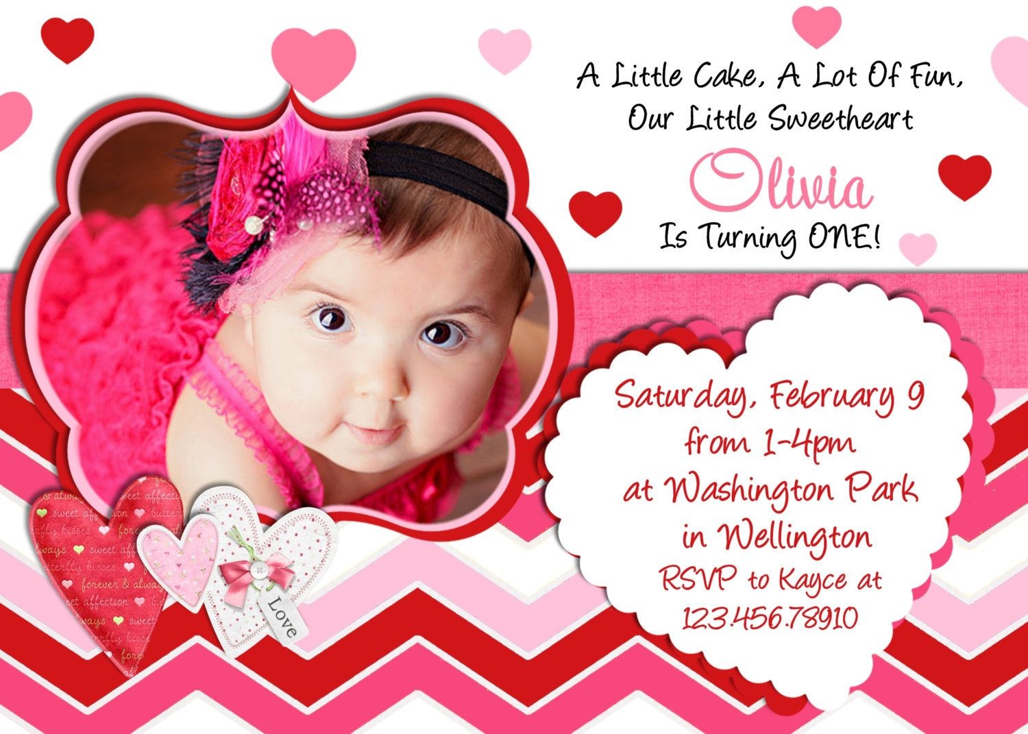 Valentine Birthday Invitation Photo Card Design Printable And Custom Document