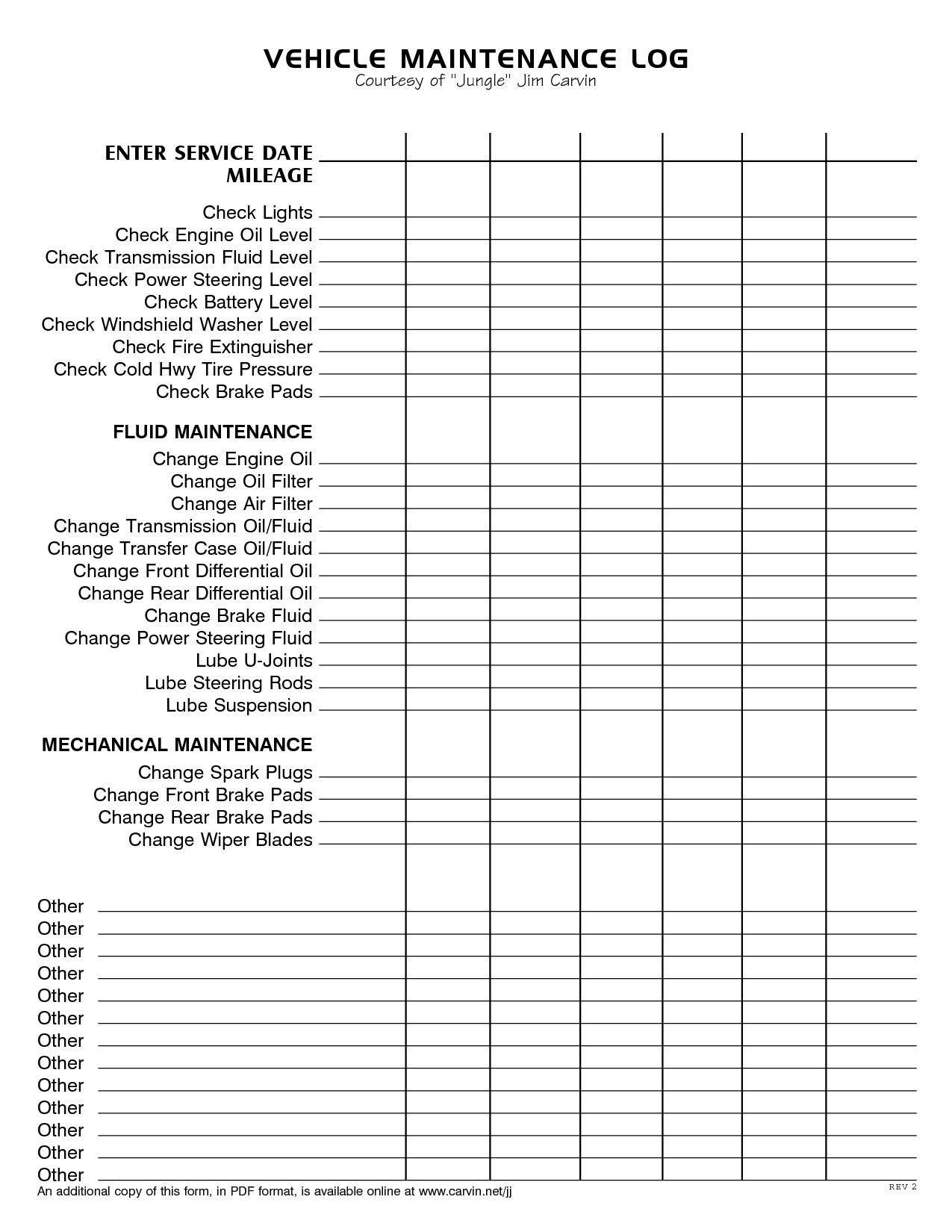 Vehicle Maintenance Log Book Template Car Tips Document Tracker Excel