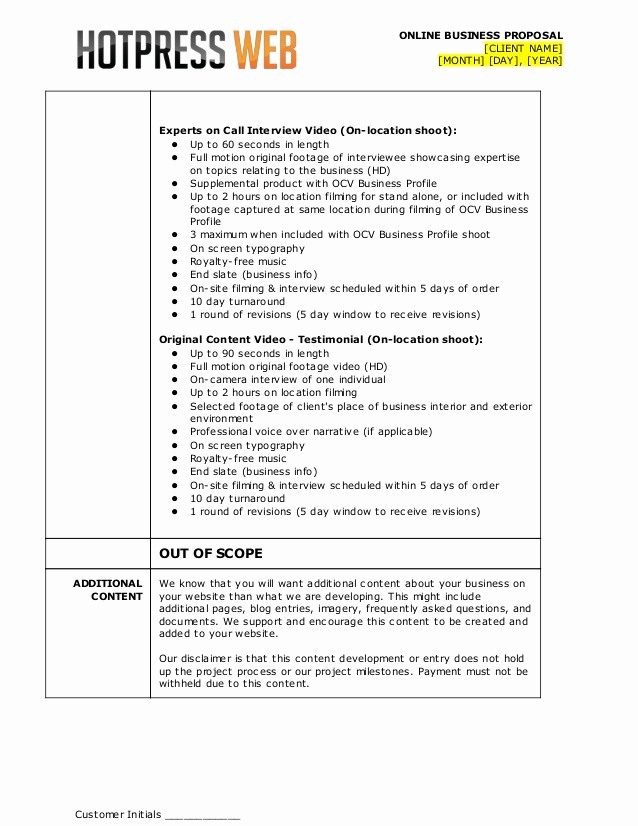 Video Proposal Template Charlotte Clergy Coalition Document How To Write A