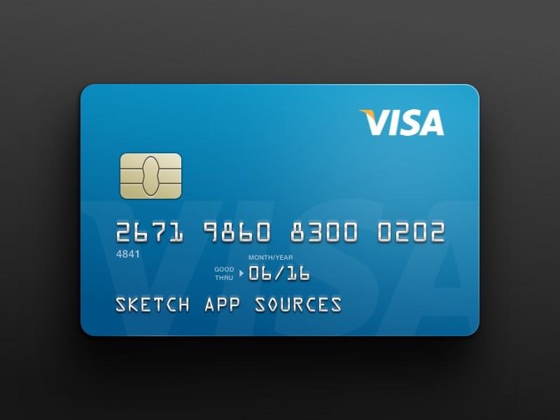VISA Credit Card Template Sketch Freebie Download Free Resource Document Fake