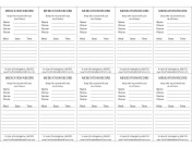 Wallet Sized Medical Forms Document Blood Pressure Cards