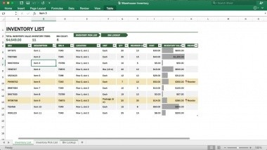 Warehouse Inventory Management Excel Template Eloquens Document