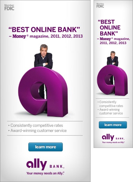 Web Banner Ads Ally Bank People THE BIG AD Document Award Winning