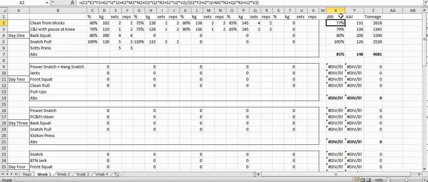 Weight Lifting Spreadsheet Daykem Org Document Weightlifting Excel