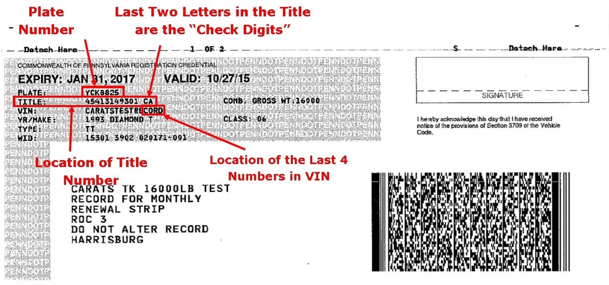 Where Title Number Document Sample Car