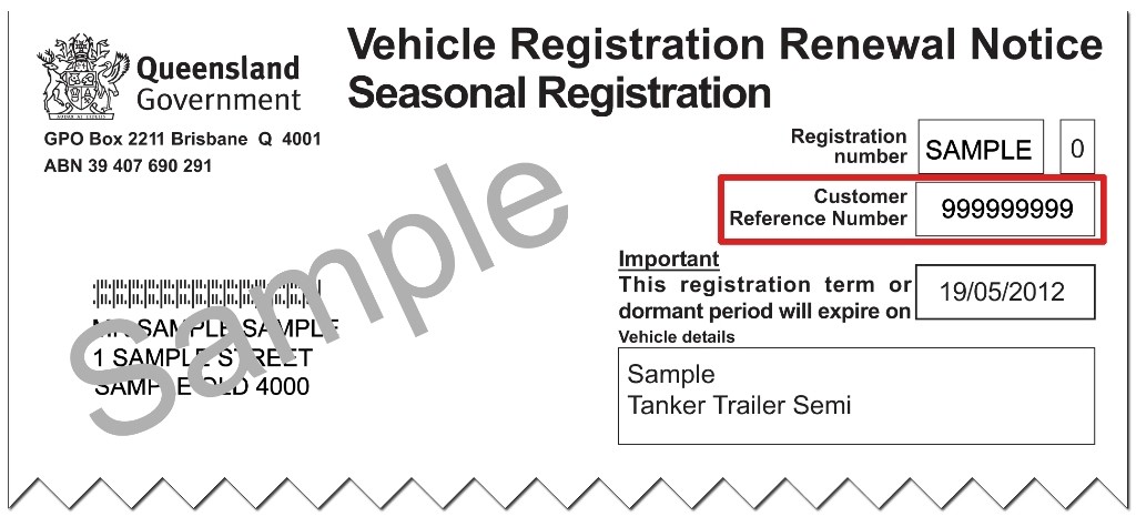 Where To Find Your Customer Reference Number Transport And Document Sample Car