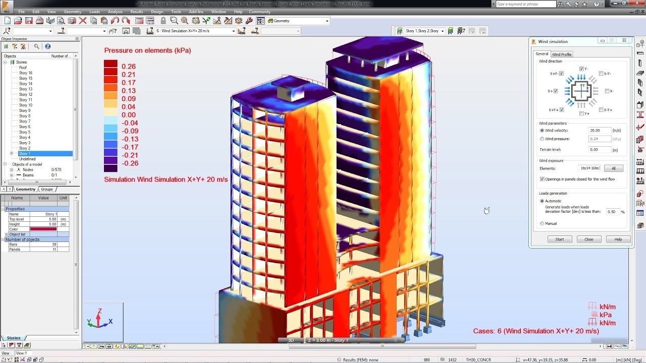 Wind Loads Simulation Autodesk Robot Structural Analysis Document Load Calculation Software Free Download