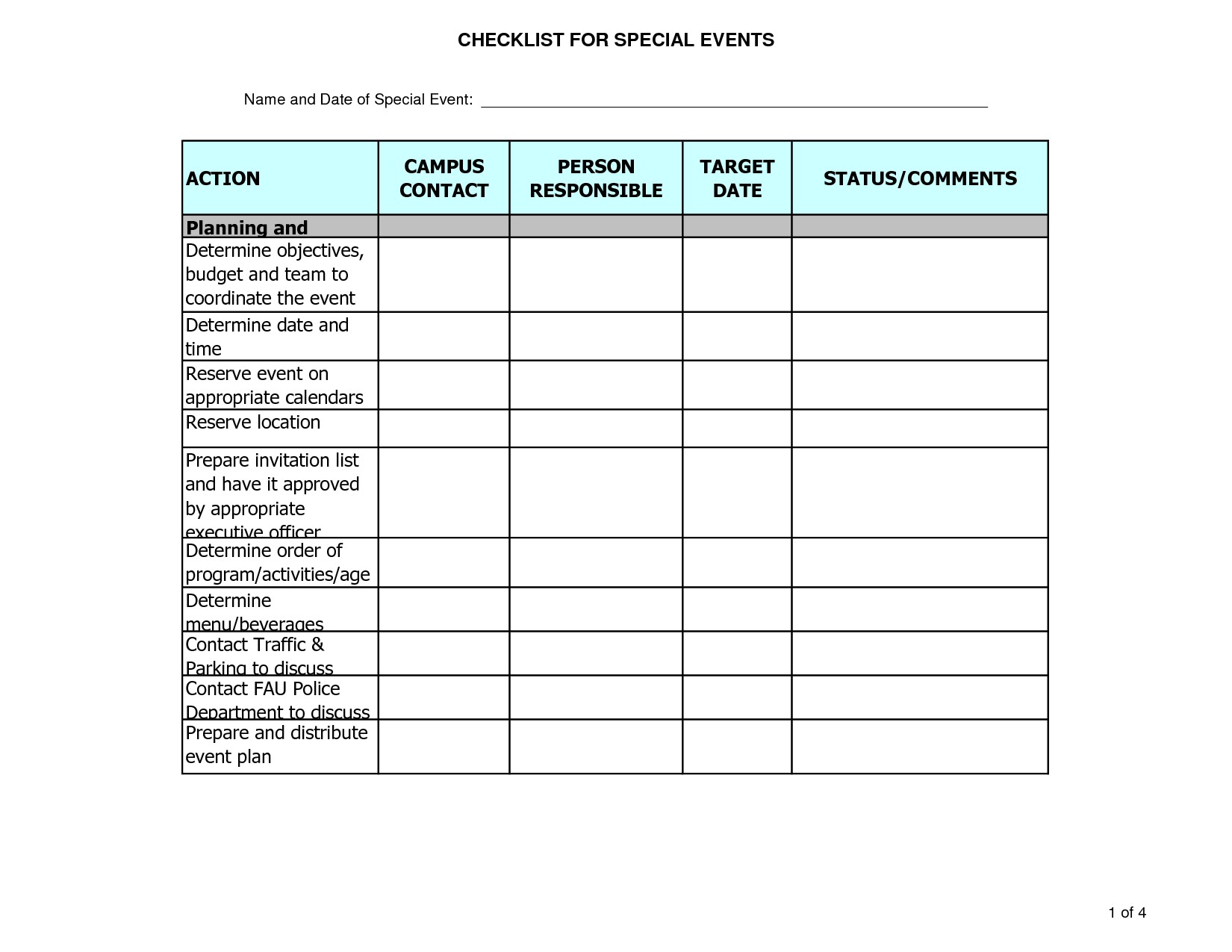 Work Plan Spreadsheet Examples With Tasks Event Planning Budget Document Party