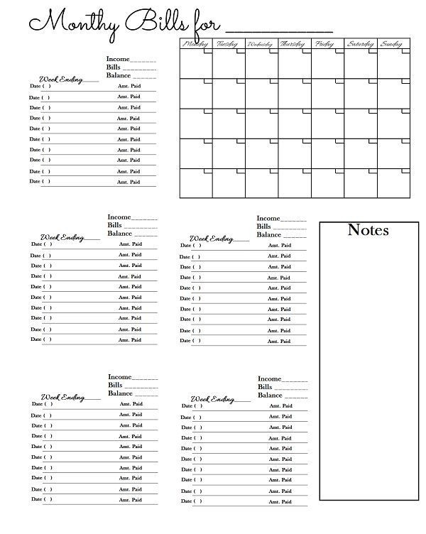 Worksheet To Keep Track Of Paid Monthly Bills Household Document Spending Spreadsheet