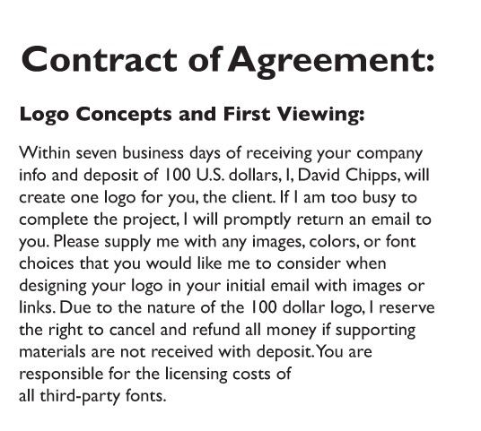 100 Logo Design Contract Agreement Document Contracts