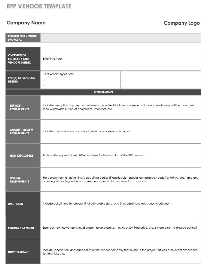 13 Free Vendor Templates Smartsheet Document Management Checklist Template