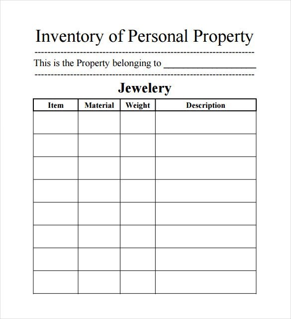 14 Sample Inventory Spreadsheet Templates PDF DOC Free Document Jewelry
