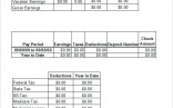 14 Sample Of Pay Stubs Excel Spreadsheet Document Stub